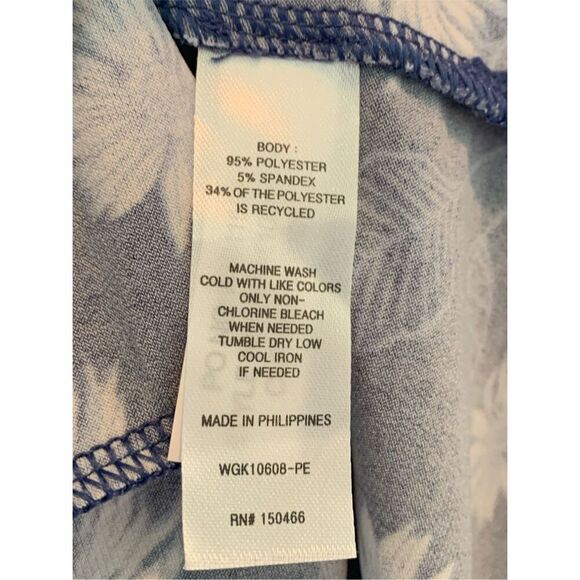 41 Hawthorn Blue Floral Slinky Sleeveless V-Neck Blouse Top Size XS Petite NWT - Picture 5 of 5